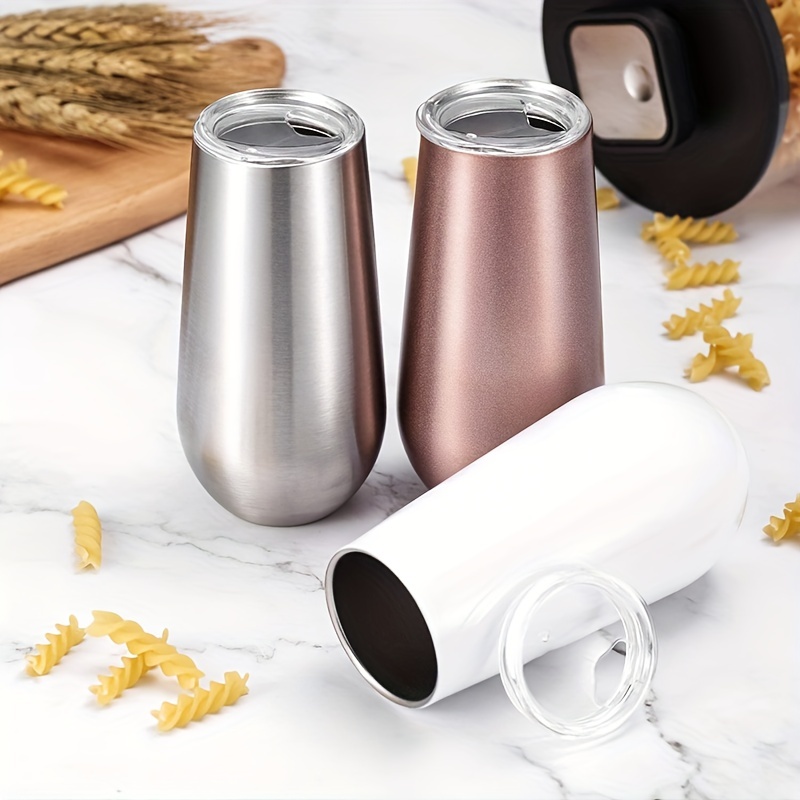 Wine Tumblers With Lids Stainless Steel Stemless Wine - Temu United Arab  Emirates