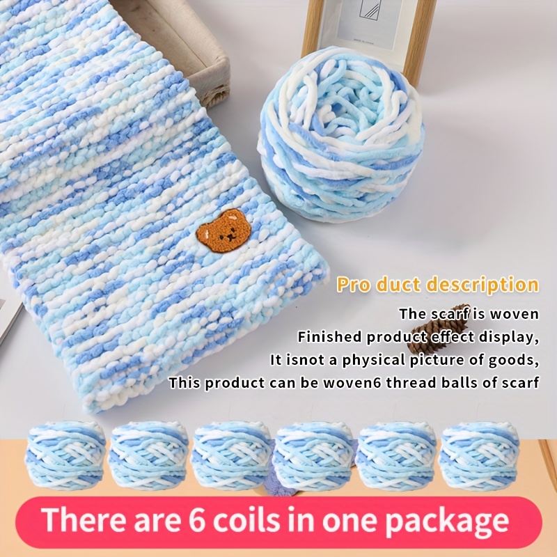 3 Pack Beginners Crochet Yarn, Off White Yarn for Crocheting Knitting Beginners, Easy-to-See Stitches, Chunky Thick Bulky Cotton Soft Yarn for