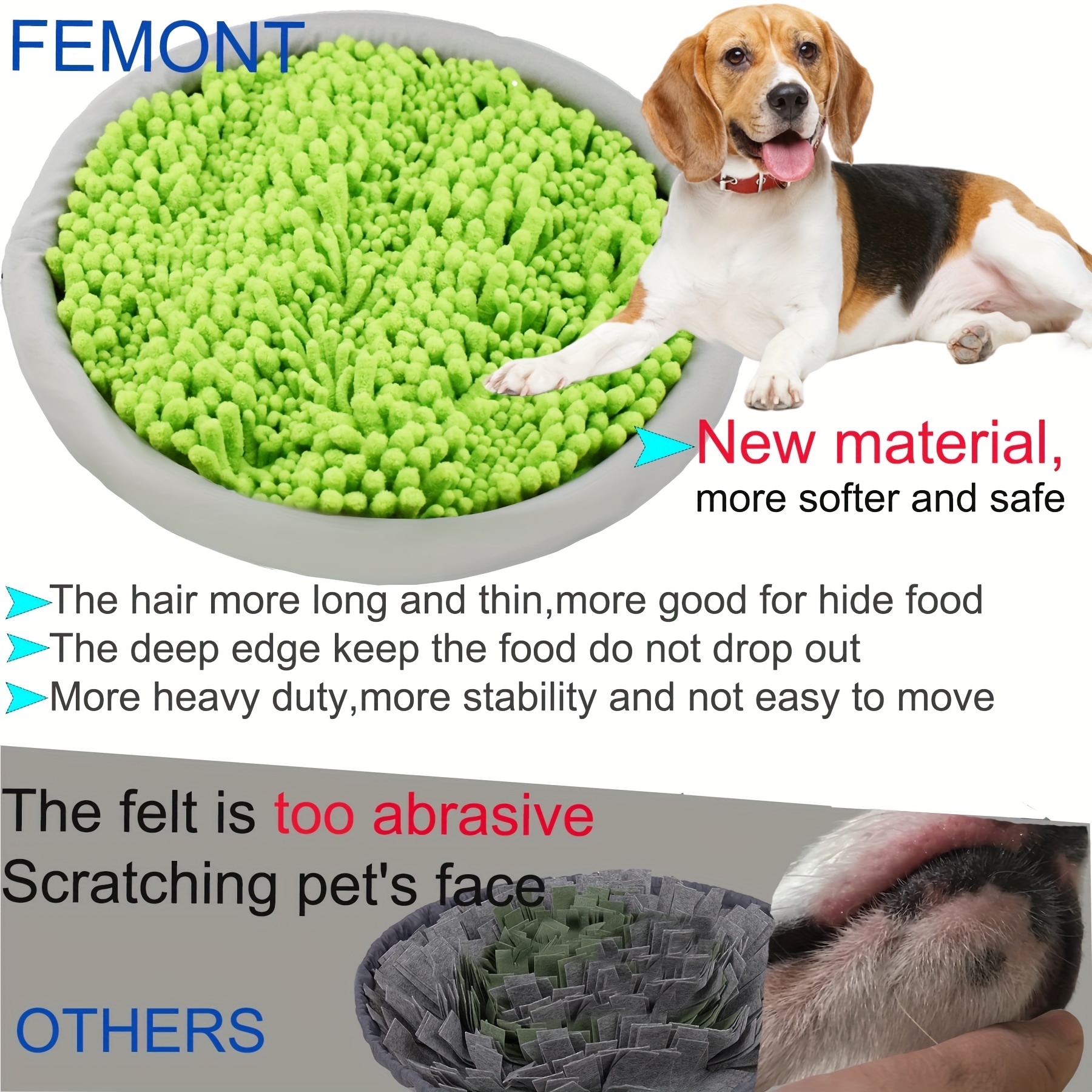 Dog Snuffle Pad, Bone Shaped Interactive Pet Puzzle Toy For Slow Food  Feeding, Dog Feeding Mat For Training Playing - Temu