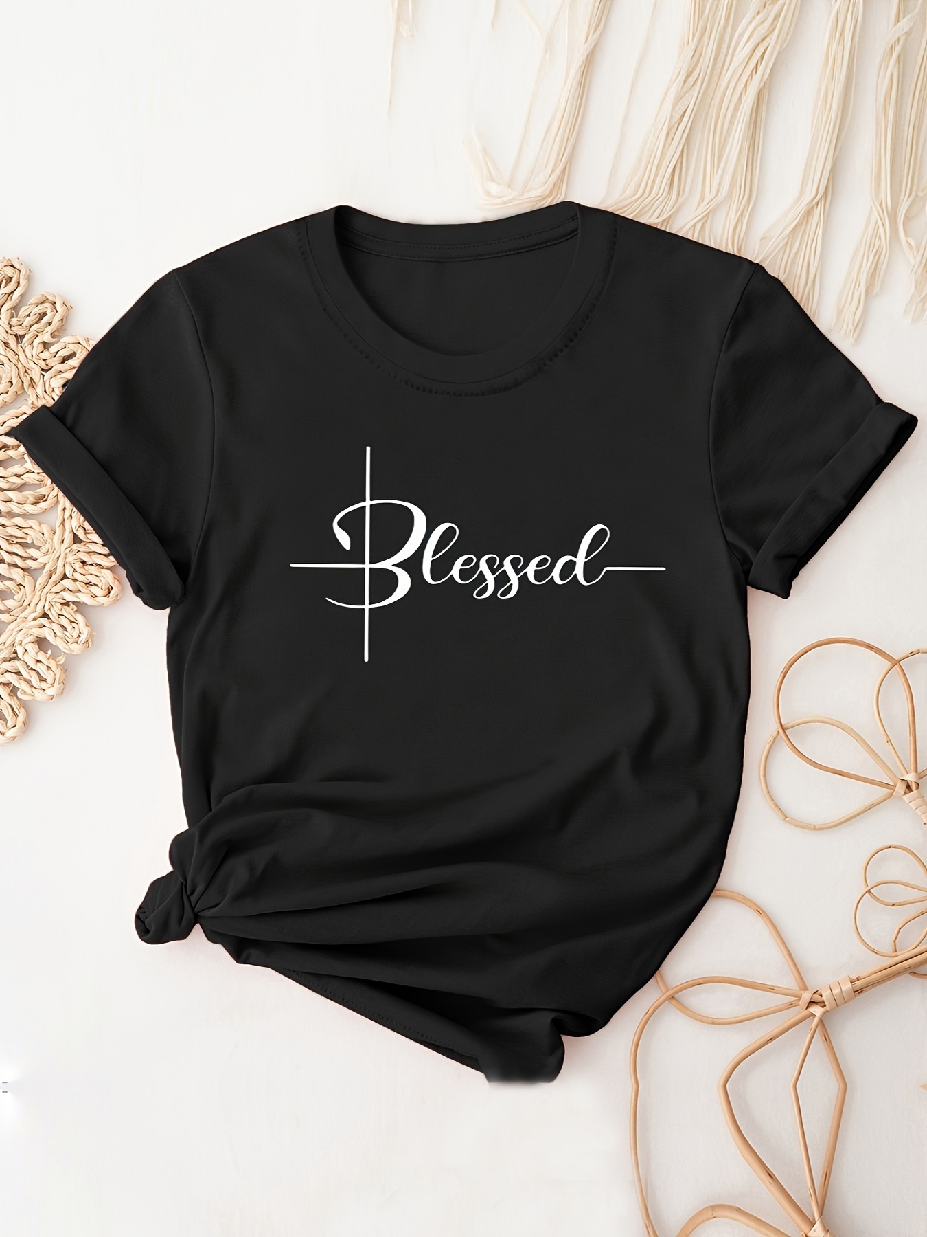  Womens Long Tops to Wear with Leggings Short Sleeve Shirts  Slouchy Casual Cute Print Summer Clothes Funny Graphic Tee Black : Gift  Cards