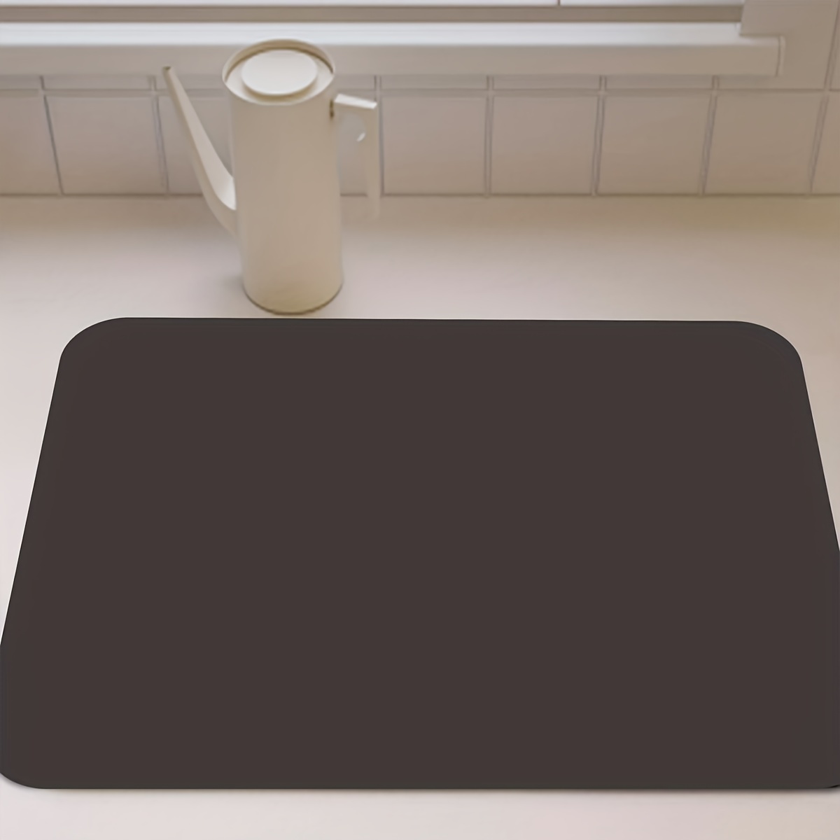 Non slip Gray Dish Drying Mat Soft Rubber Draining Pad For - Temu