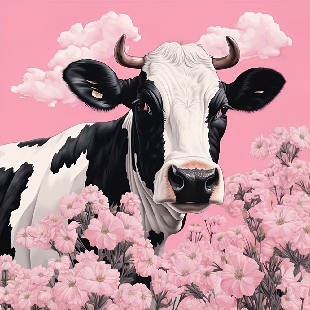 Floral Cow - Diamond Painting 