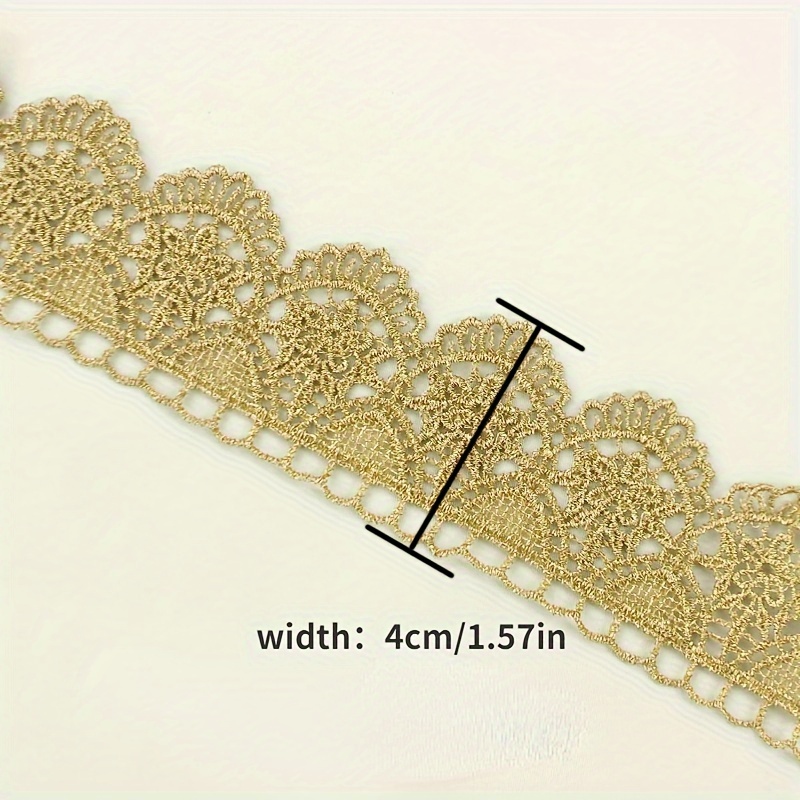 Golden Ribbon Sewing Trimmings, Gold Lace Trim Sewing
