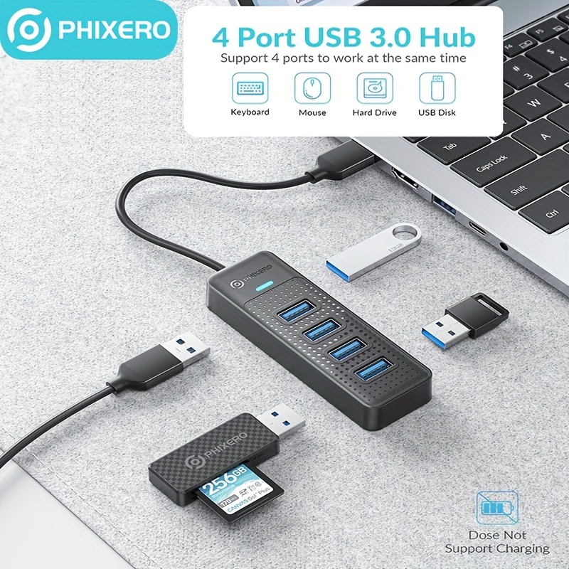 Acquista Hub USB 3.0 da 4/7 porte per adattatore per laptop Docking station  per alimentazione Splitter per notebook USB 2.0 con interruttore Accessori  per computer PC