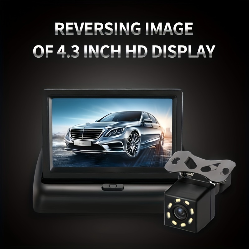 Install reversing camera with foldable screen 