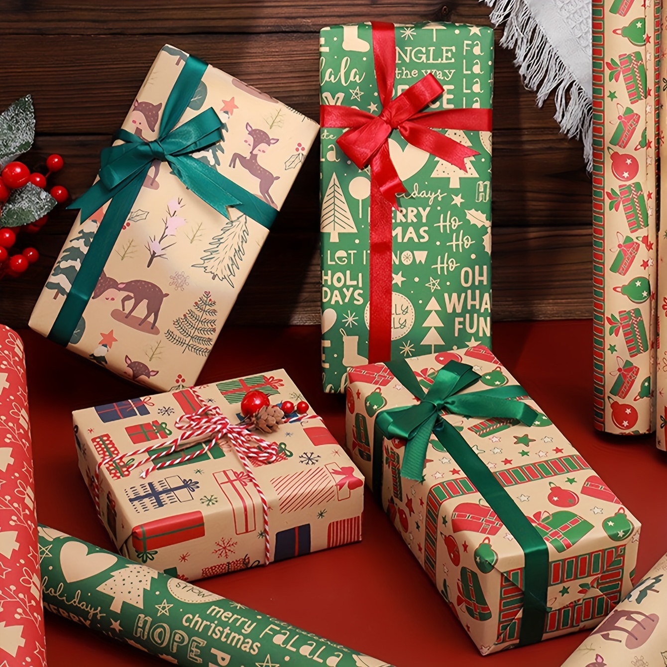 Christmas Wrapping Paper Christmas Gift Gift Decoration - Temu