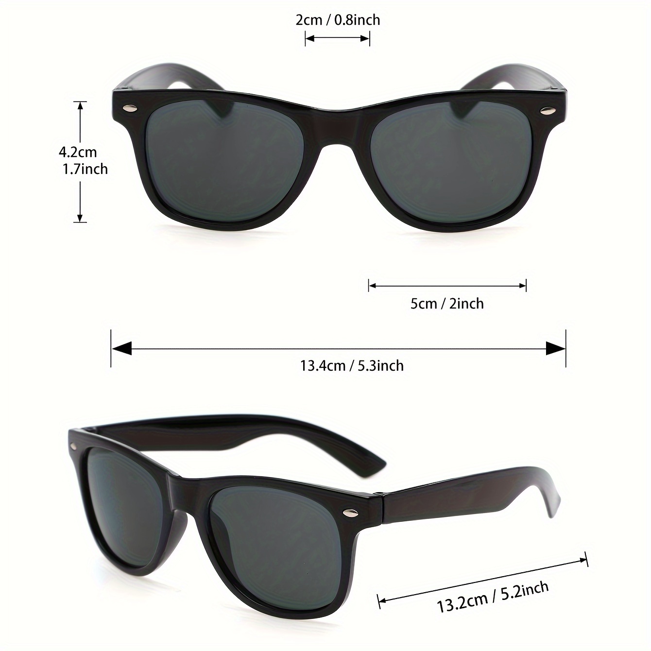 2pairs Trendy Cool Casual Business Large Thick Square Frame Sunglasses Set, Black & Transparent & Gray, for Men Women Outdoor Party Vacation Travel