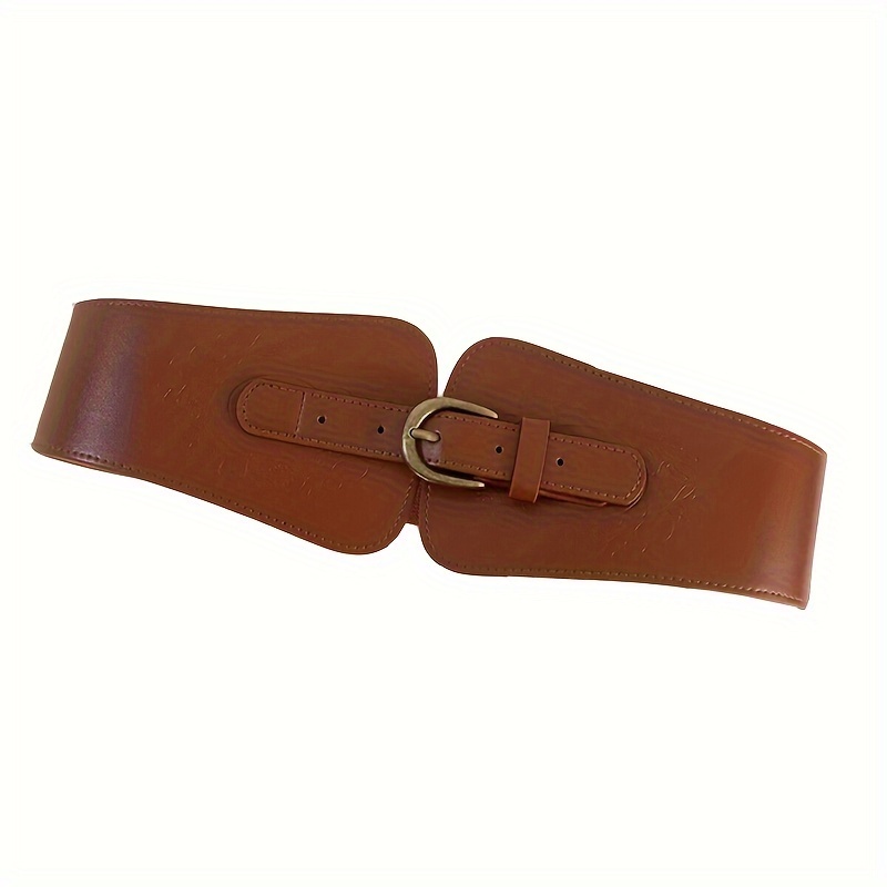 Copper Brown Wide Leather Belt Women Wide Leather Belt Wide 