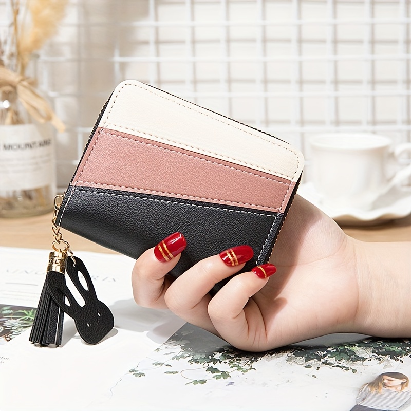 Fashion Womens Wallets Tassel Short Wallet For Woman Mini Coin Purse Ladies  Clutch Small Wallet Female Pu Leather Card Holder - Bags & Luggage - Temu