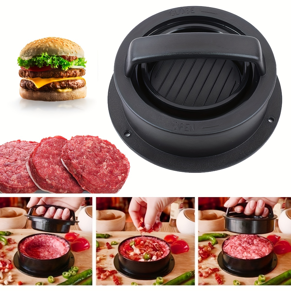 1pc Burger Press Hamburger Press Patty Maker Stampo Stampo - Temu Italy