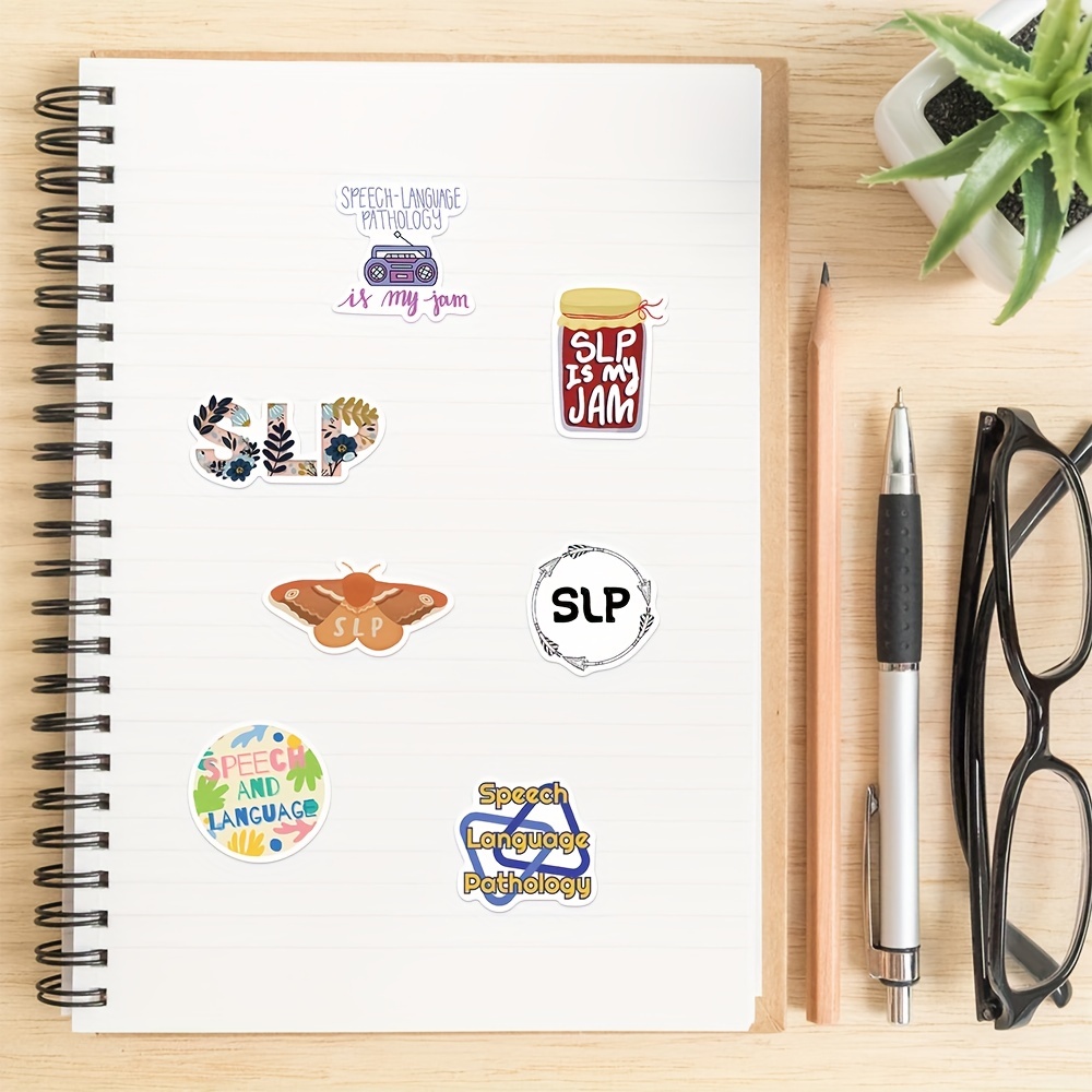 56pcs Speech Path Doodle Stickers Waterproof Art Decor Guitar Helmet Scrapbook