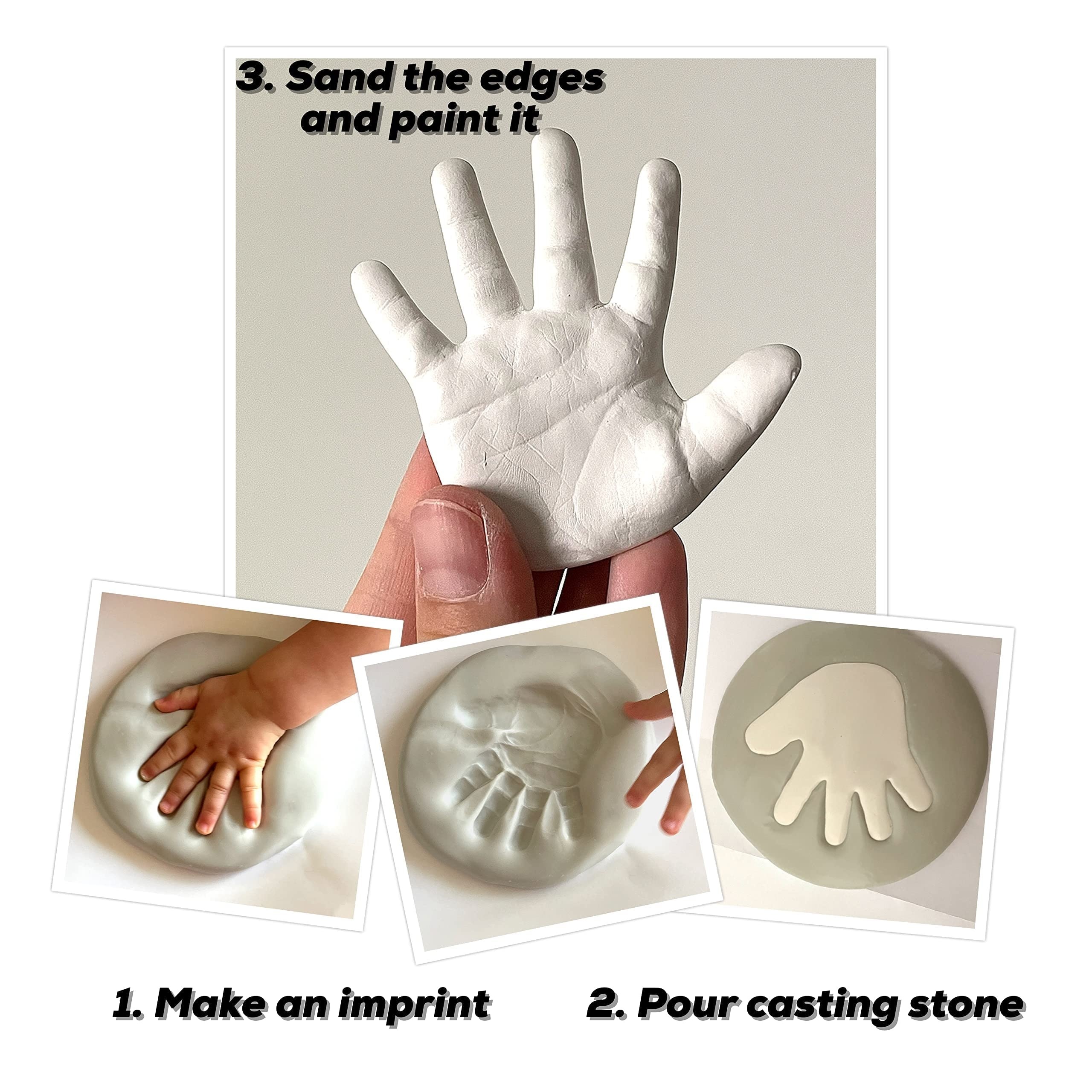 Diy Handmade Kit Plaster Statue Keepsake Hand Casting Kit - Temu
