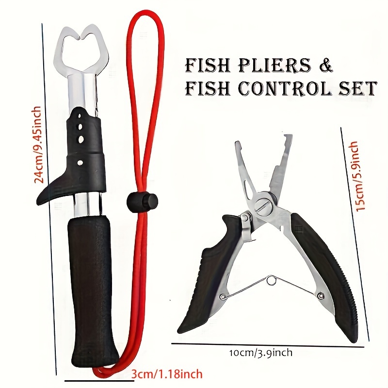 Fishing Pliers + Fish Lip Gripper Multifunctional Fishing - Temu