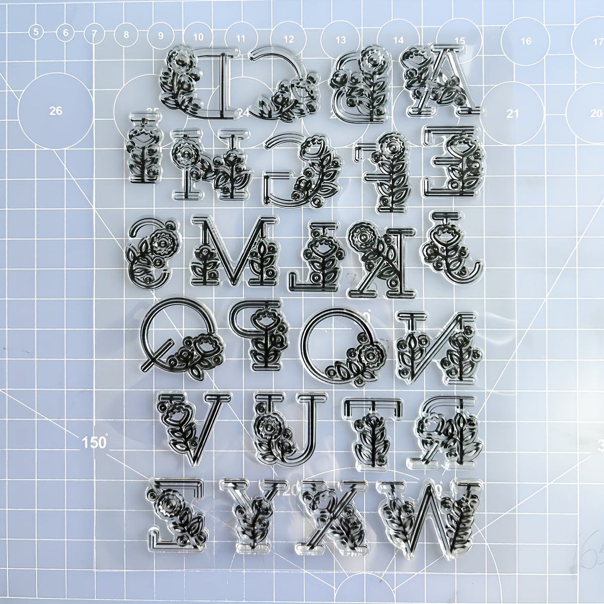  30 Pieces Mini Alphabet Rubber Stamps and Symbols for Crafts,  Letters, DIY Cards, Scrapbooking (0.65 x1 in) Brown : Arts, Crafts & Sewing