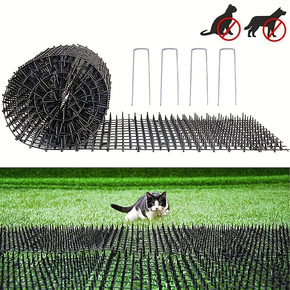 Scat Mat with Spikes for Cats Dog Digging Deterrent Outdoor Mats for Garden  and Fence Cats Stopper Network 
