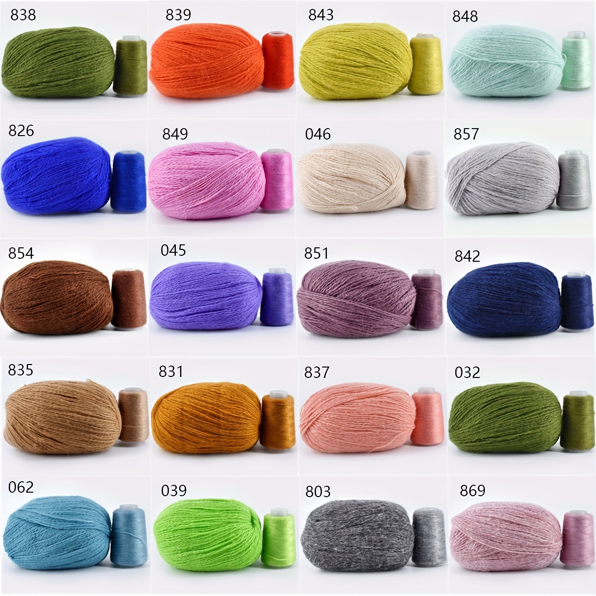 2pcs Set 50 20g Imitation Mink Fur Yarn Soft Anti Pilling Wool
