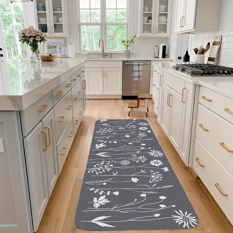 Woven Cotton Anti Fatigue Cushioned Kitchen, Doormat