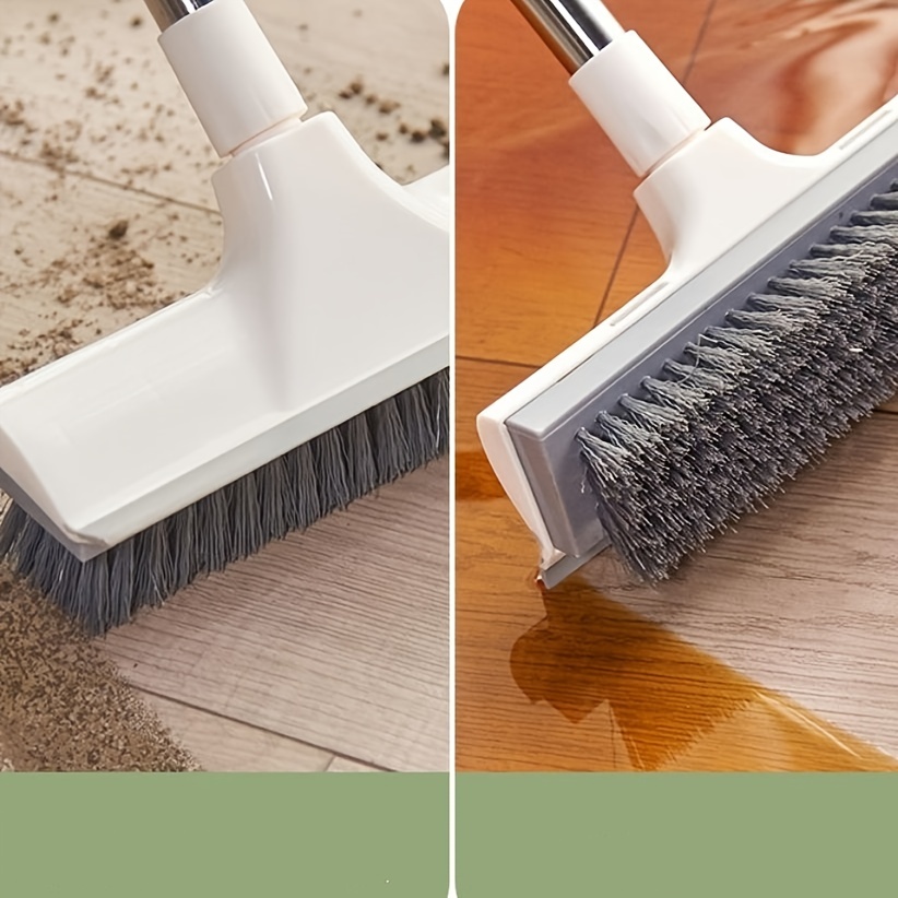 Long Handle Floor Scrub Brush With Stiff Bristles For Deep Cleaning Decks,  Bathrooms, Tubs, Tiles, Grout, Kitchens, Swimming Pools, Patio, Garages -  Gray - Temu