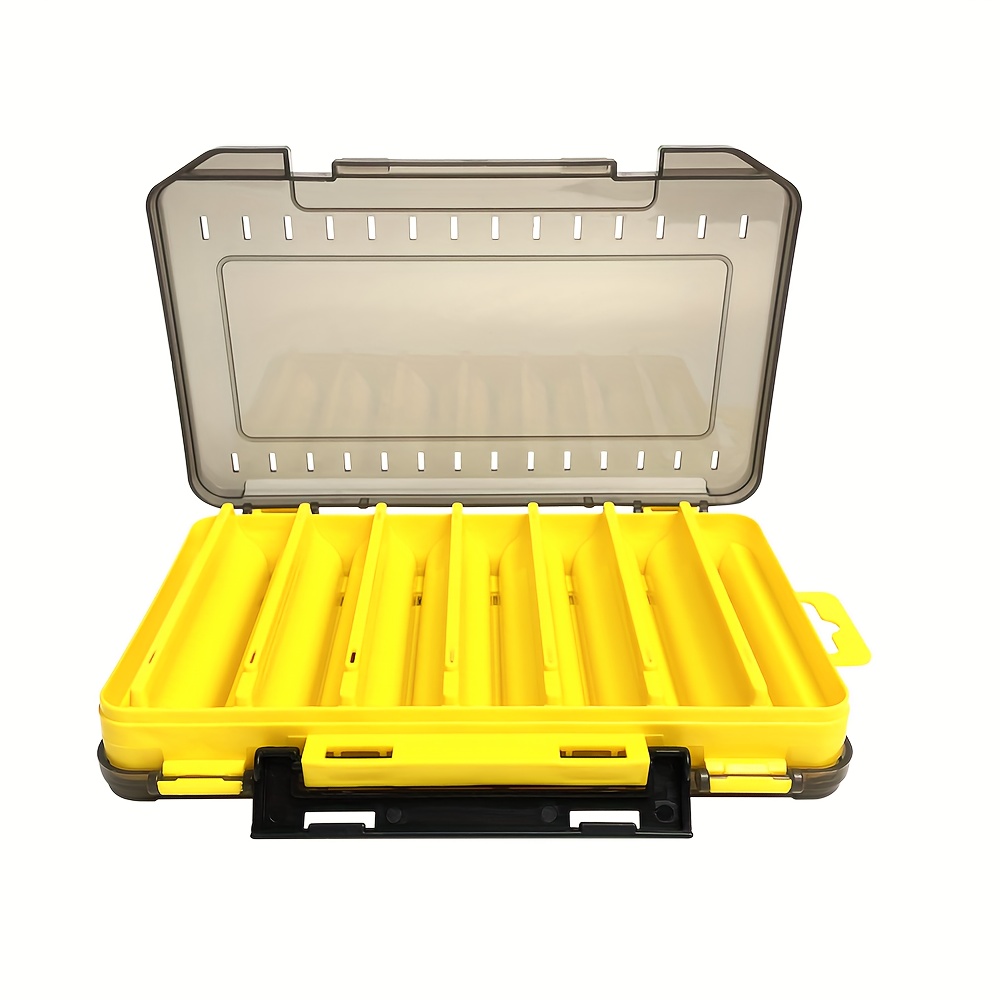 Yellow Tool Storage Box With Clear Lid Bifacial Parts - Temu