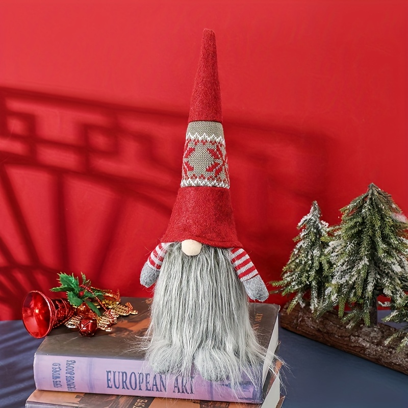 Xmas Faceless Old Man Plush Doll - Christmas Gift & Decoration