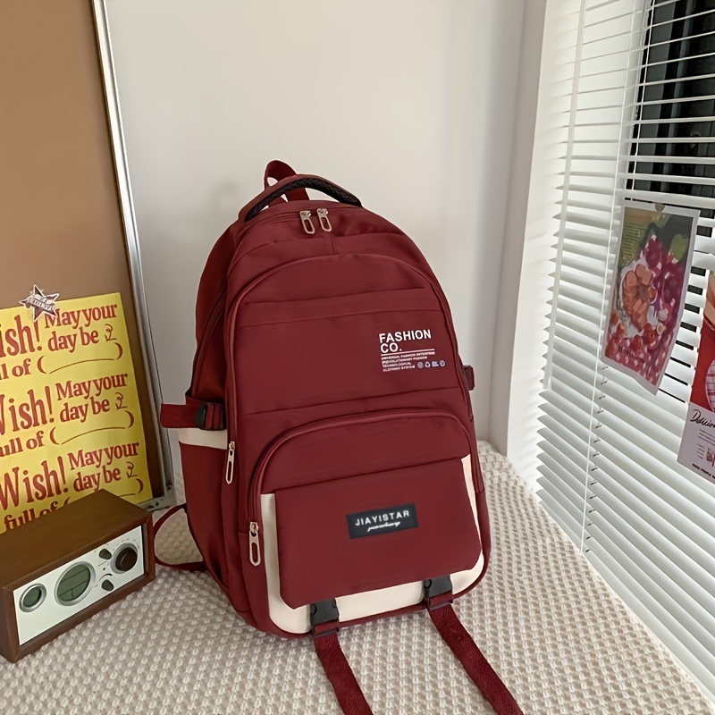 Backpack-bag Anello (red with Brown)