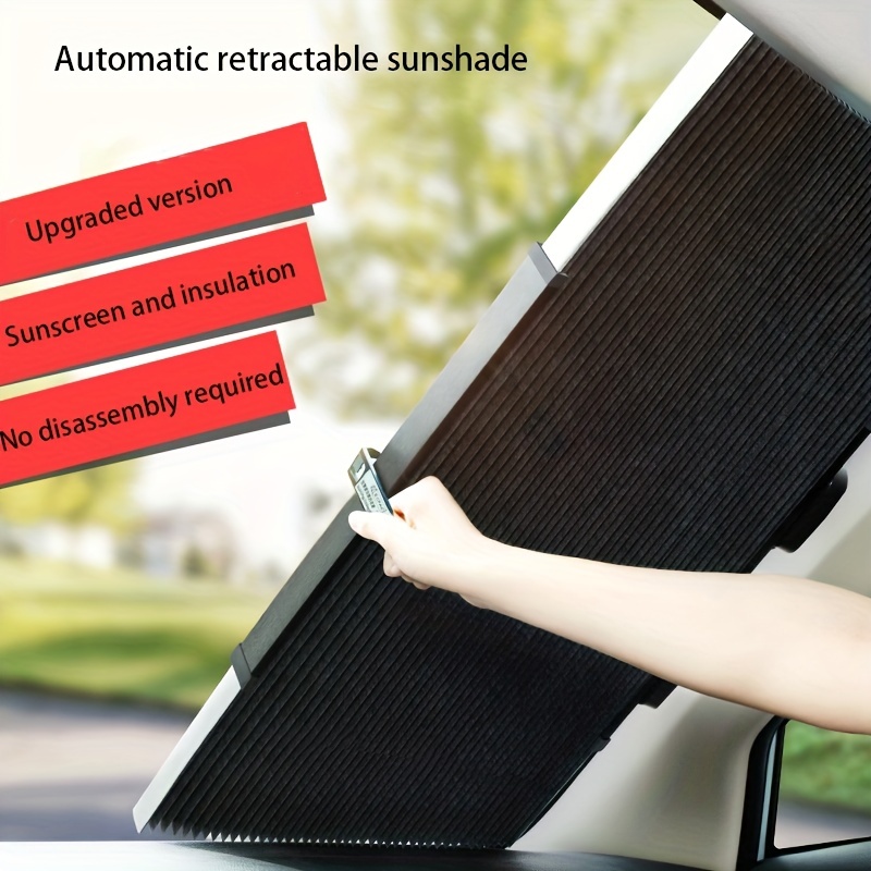 Pare-soleil en maille pour vitres latérales avant et arrière de voiture,  protection UV, isolation en tissu a 2pcs front