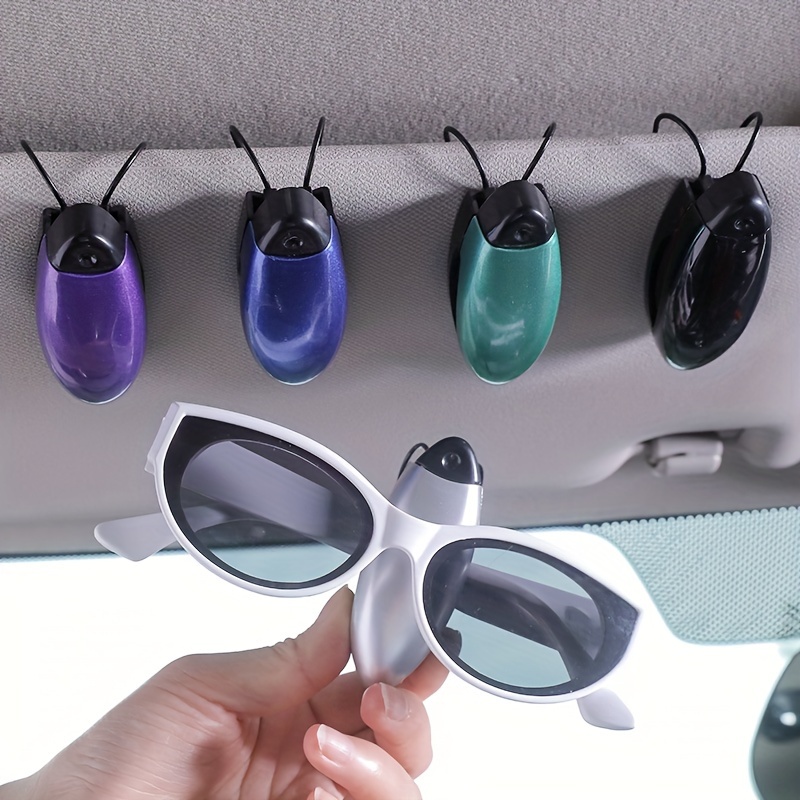 2 Uds. Parasol Coche Clip Gafas Diamante Artificial Soporte - Temu