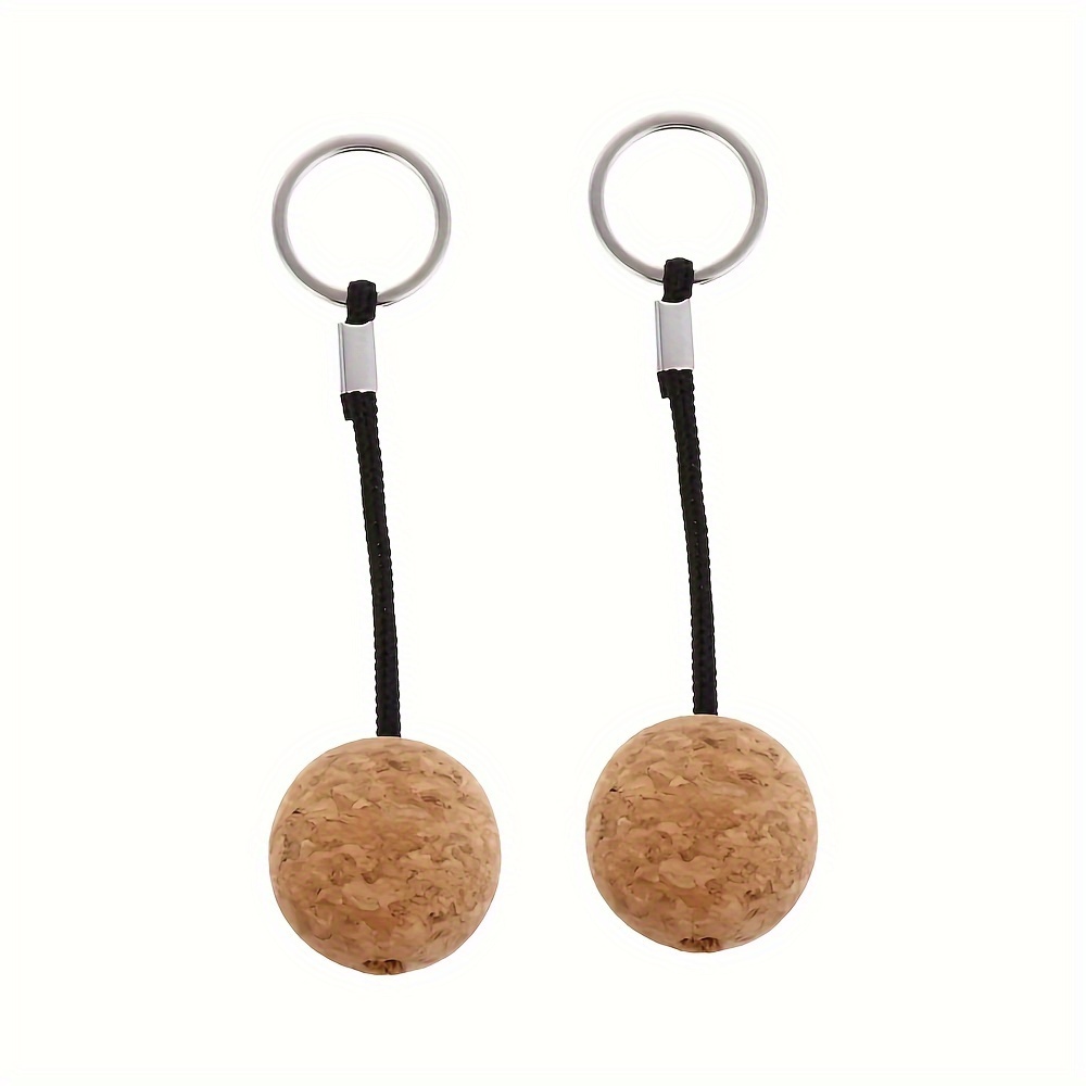 2pcs Floating Cork Ball Keyring Keychain Outdoor Kayaking Boating Fishing  Surfing Sailing Accessories, High-quality & Affordable