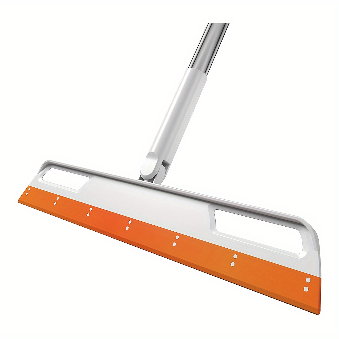 2-in-1 Broom Floor Squeegee White Window Squeegee With Long Stainless Steel  Handle Shower Glass Squeegee For Wall, Bathroom, Kitchen, Restaurant, Home,  Office - Temu