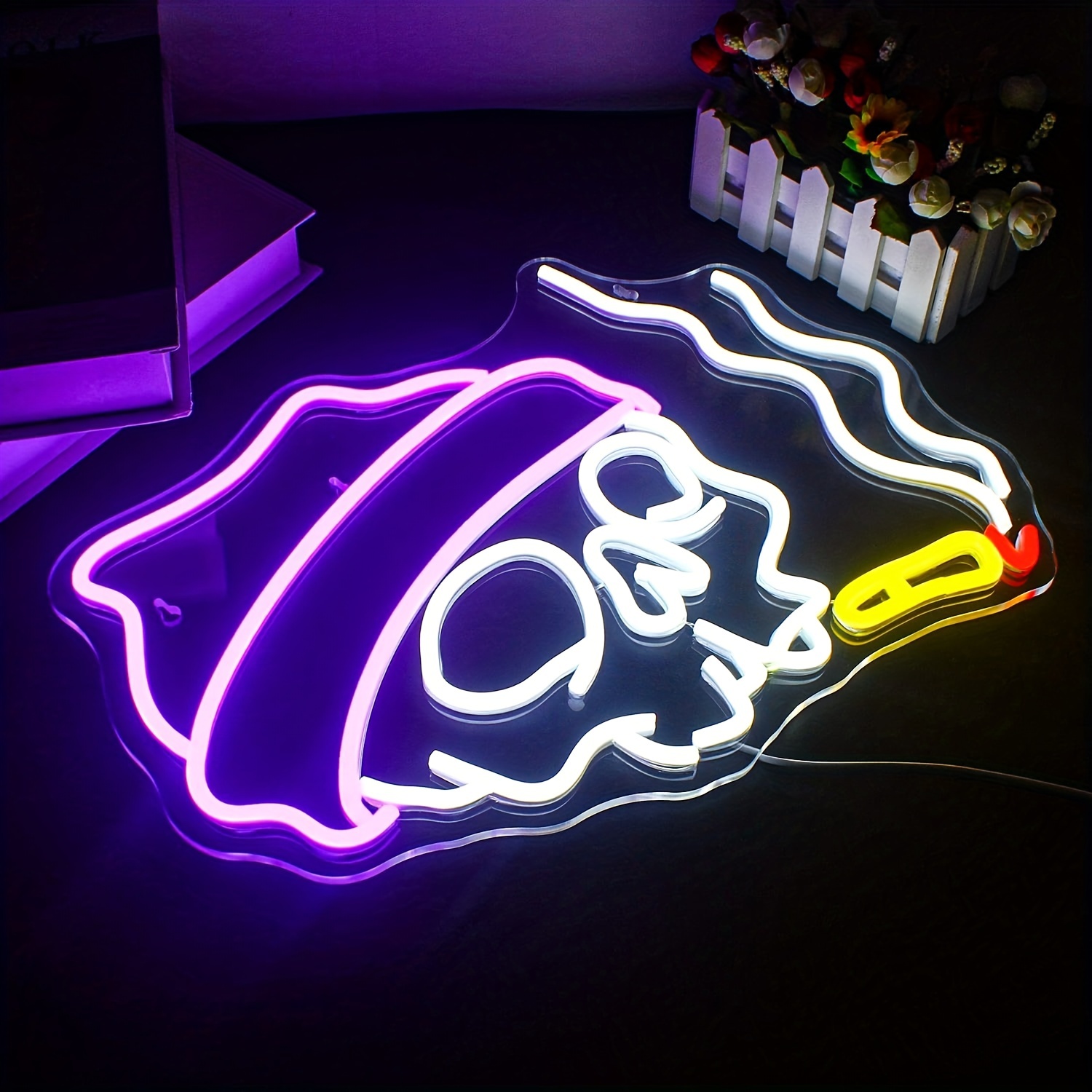 Backboard Led Neon Light, Skull For Home Decor Man Cave Neon, Powered By  Usb 5v - Temu Norway