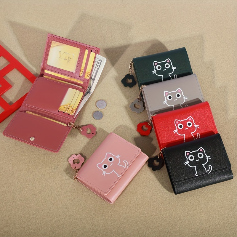 Kawaii Mini Purse Cute Small Wallets Aesthetic Bear Embroidery