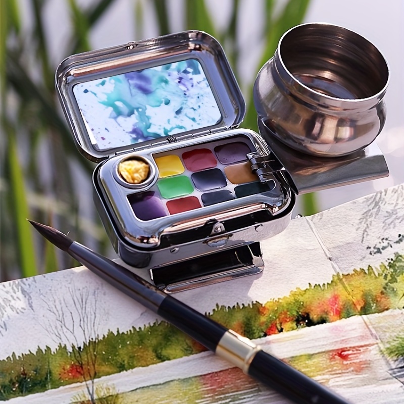 Portable Painter/portable Watercolor Palette/12 Color Paint Box/travel/mini  Pouch/dispenser/paint Box 