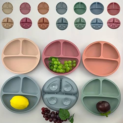 suction plates for babies silicone with lid dinner plate