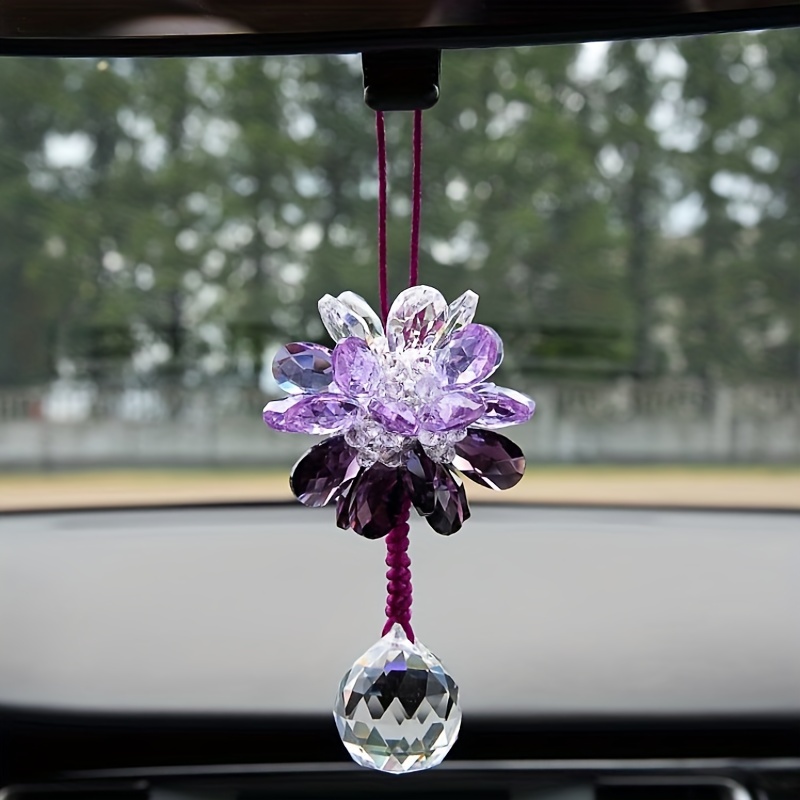 Bling Heart Diamond Car Accessories, Crystal Car Rear View Mirror Charms  Car Decoration Valentine's Day Gifts Lucky Hanging Interior Ornament  Pendant