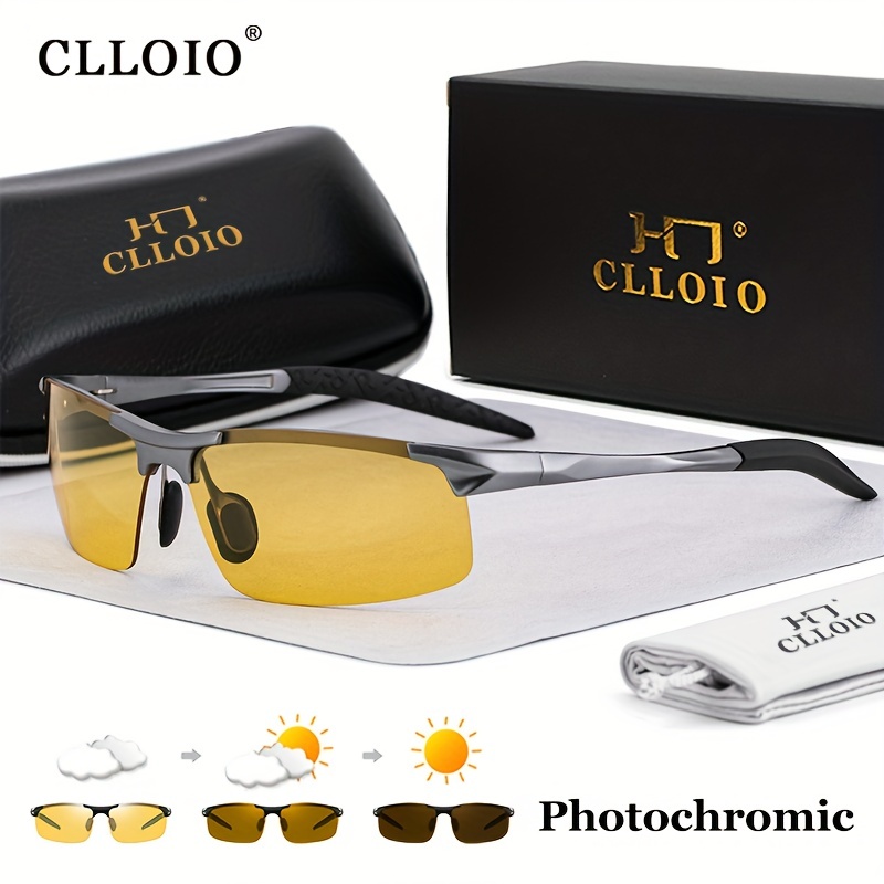 Clloio, Gafas Sol Marco Magnesio Aluminio Premium Cool Trendy, Gafas Sol  Fotocromáticas Visión Nocturna, Gafas Sol Polarizadas Conducir Mujeres  Hombres, Envío Gratuito Nuevos Usuarios
