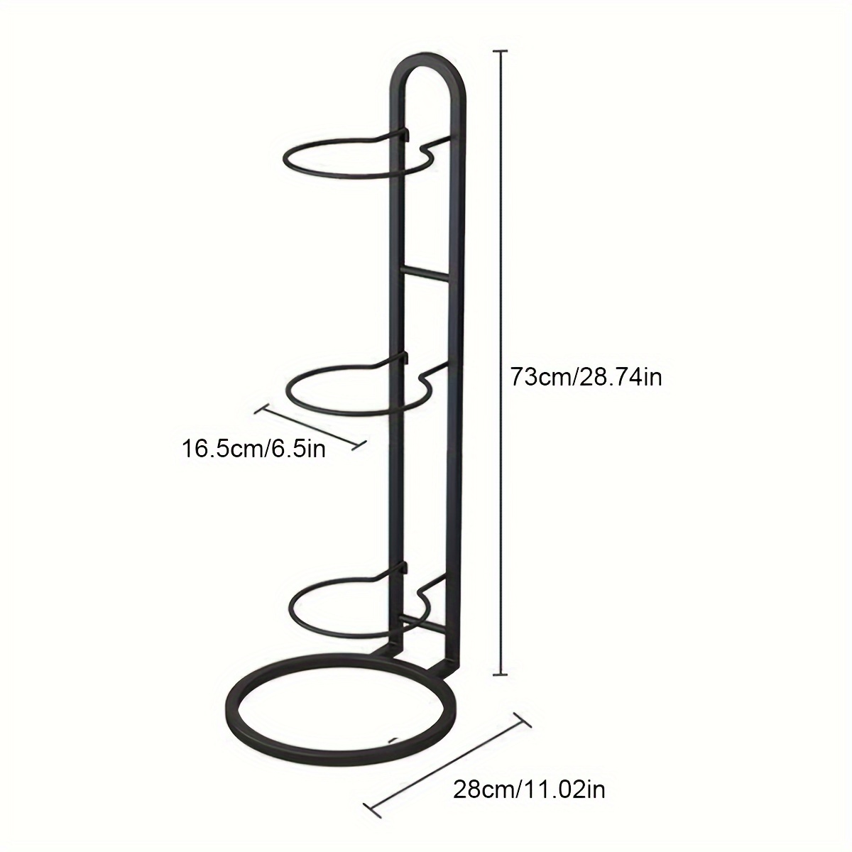 3-Layer Ball Storage Rack Carbon Steel Basketball Display Stand