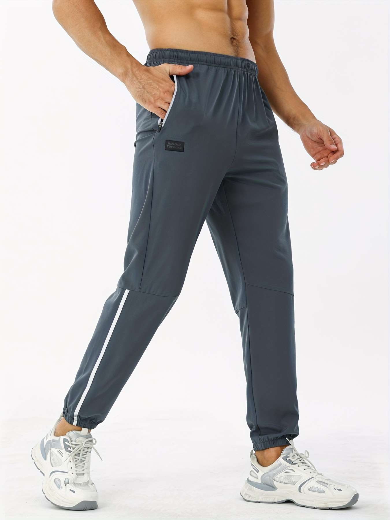 Men's Zipper Pocket Joggers for Summer Activities