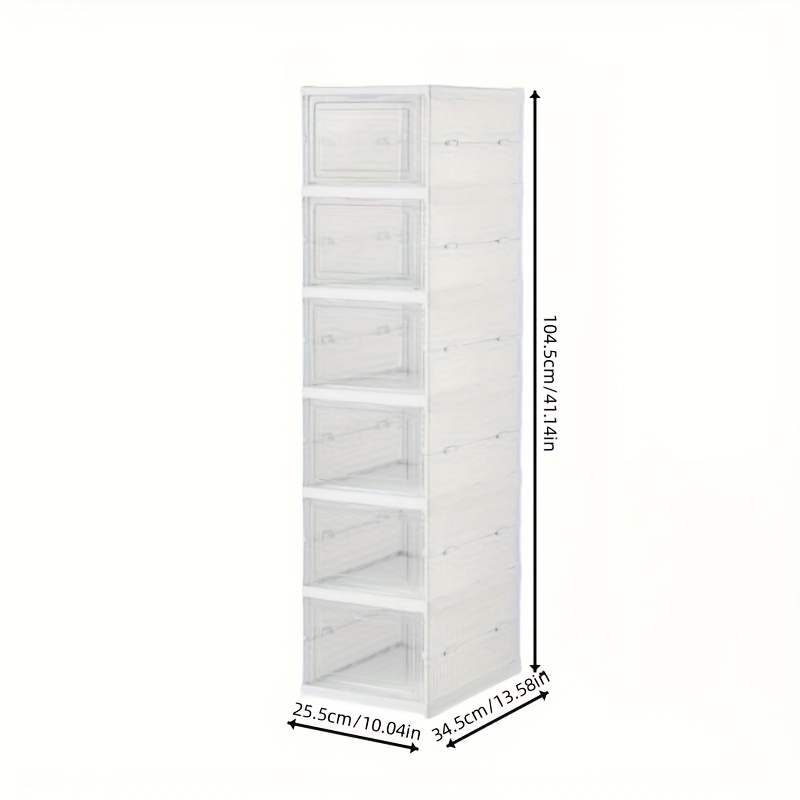 1pc Plain Shoes Storage Rack, Simple White Shoes Storage Box For Bedroom