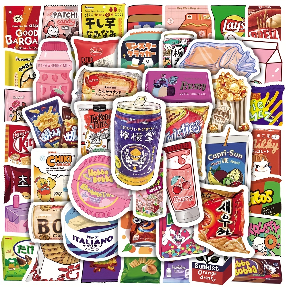 Gourmet Food Y2k Wind Kawaii Stickers Can Beautify Table - Temu Norway