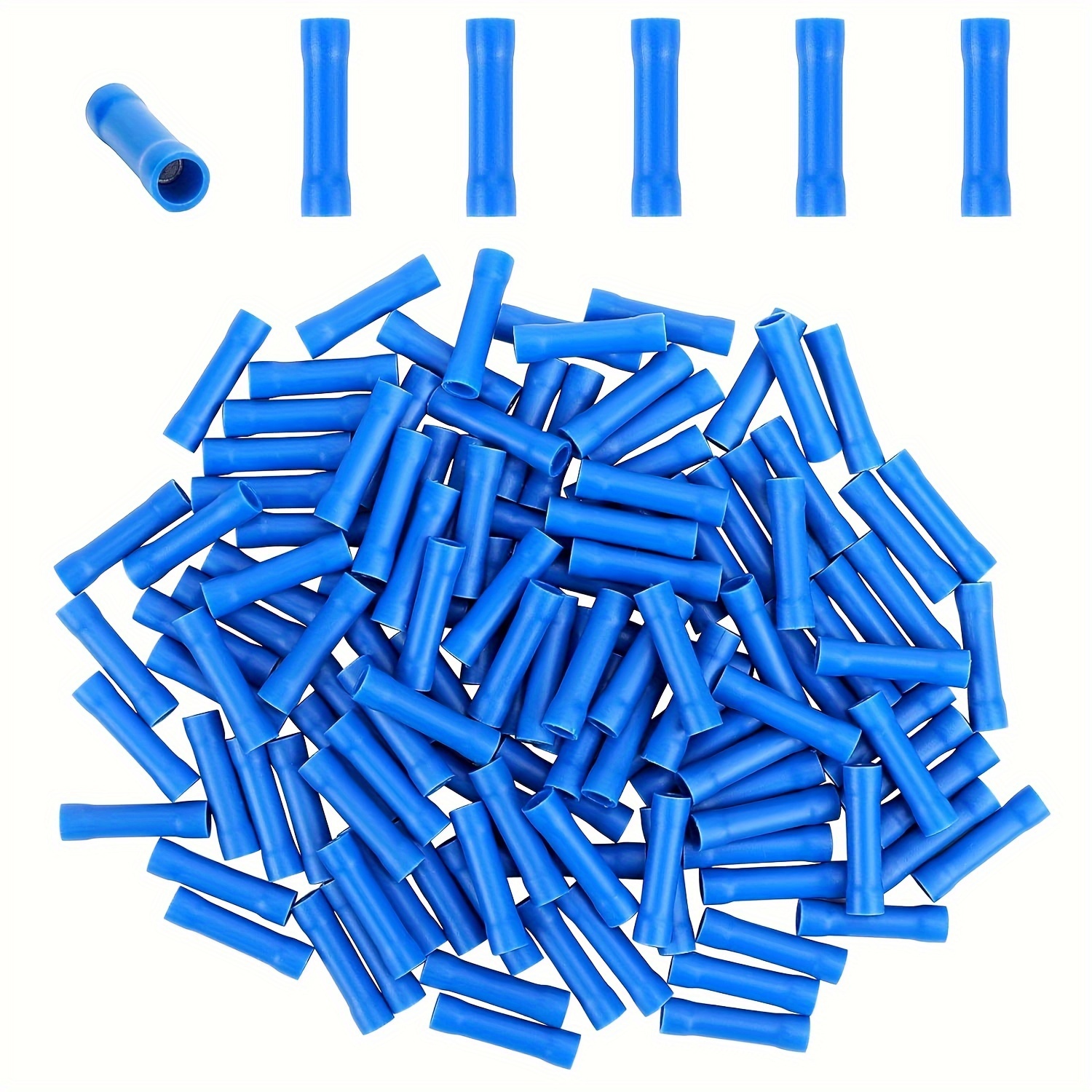 TEMU 50pcs Nylon Terminal Connectors - Quick Connect, Fully Insulated Pvc Wire Splice Connectors, Aluminum Contacts, Panel Mount Installation, For