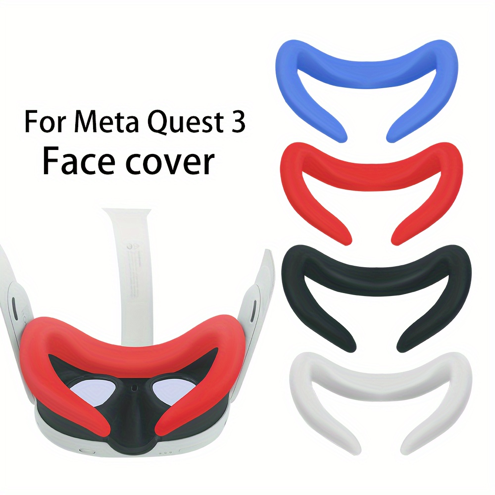 For Meta Quest 3 Silicone VR Face Mask Lightproof VR Facial Interface  Sweatproof Mask Face Pad Washable Replacement Accessories - AliExpress