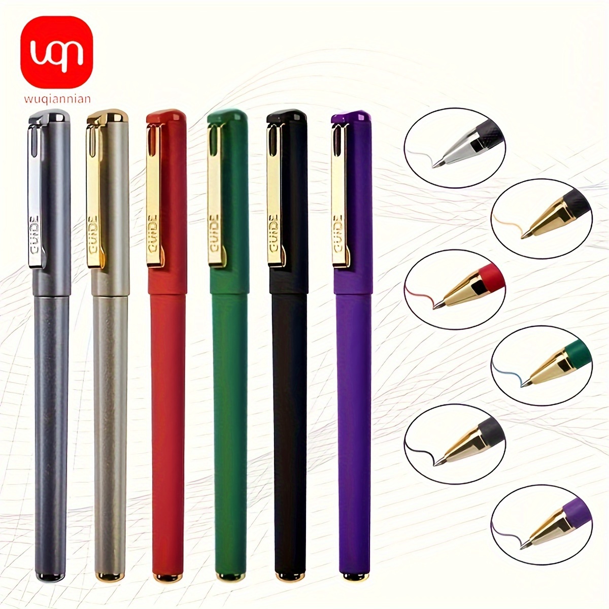 

(wqn-386) 6pcs Of 0.7mm Classic Series Color Gel Pen Set, Special Pen For Hard Pen Calligraphy, Writing Chinese Calligraphy, High-quality Writing Effect, Aesthetic School Supplies/artist Supplies