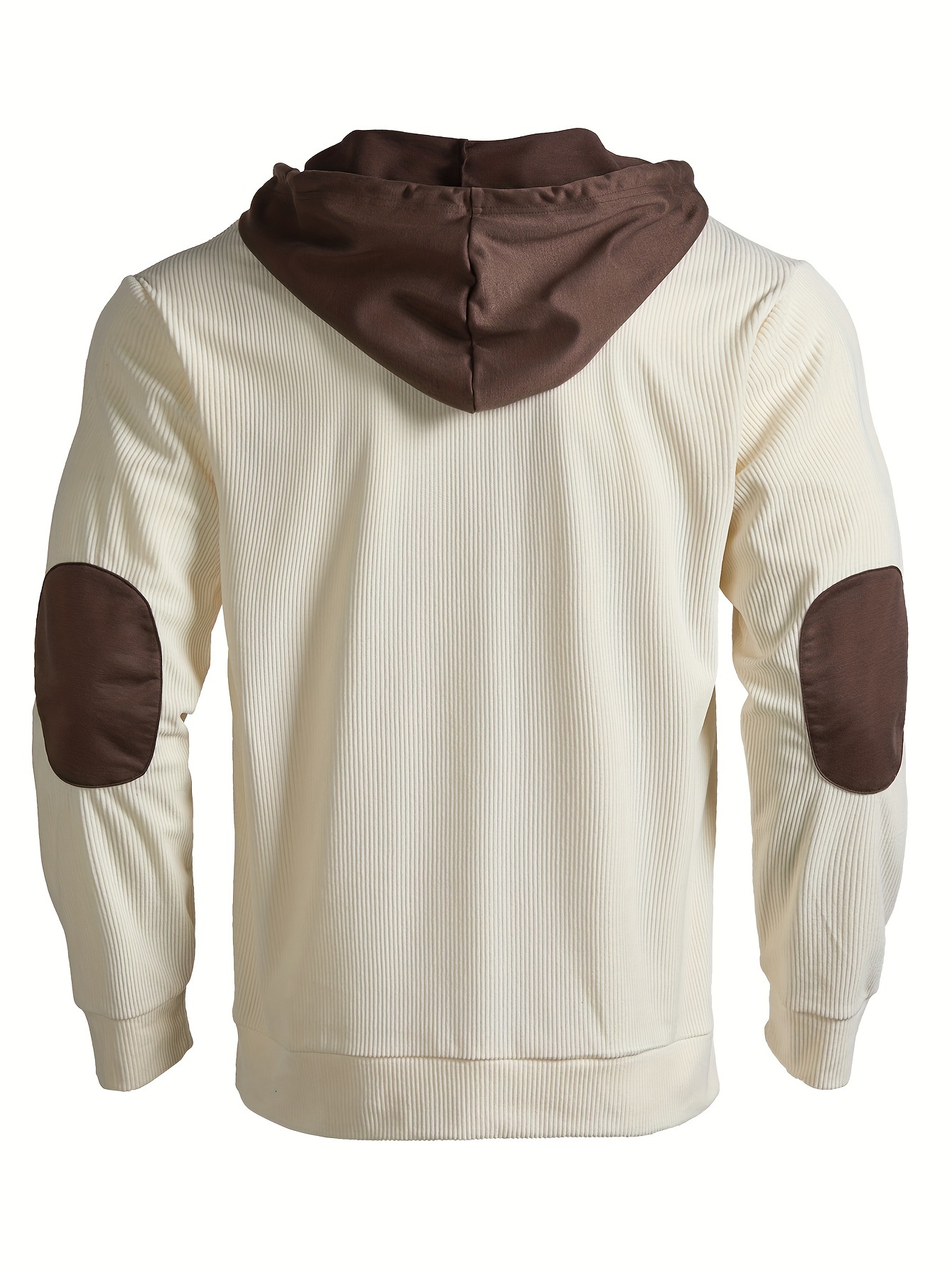 Men's hoodie retro hot sale elbows drawstring