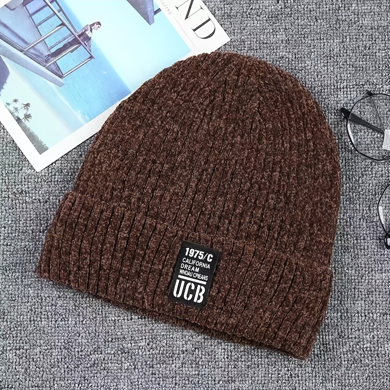 Mens Winter Warm Pullover Wool Hat Thickened Ear Protection Cycling Winter Hat