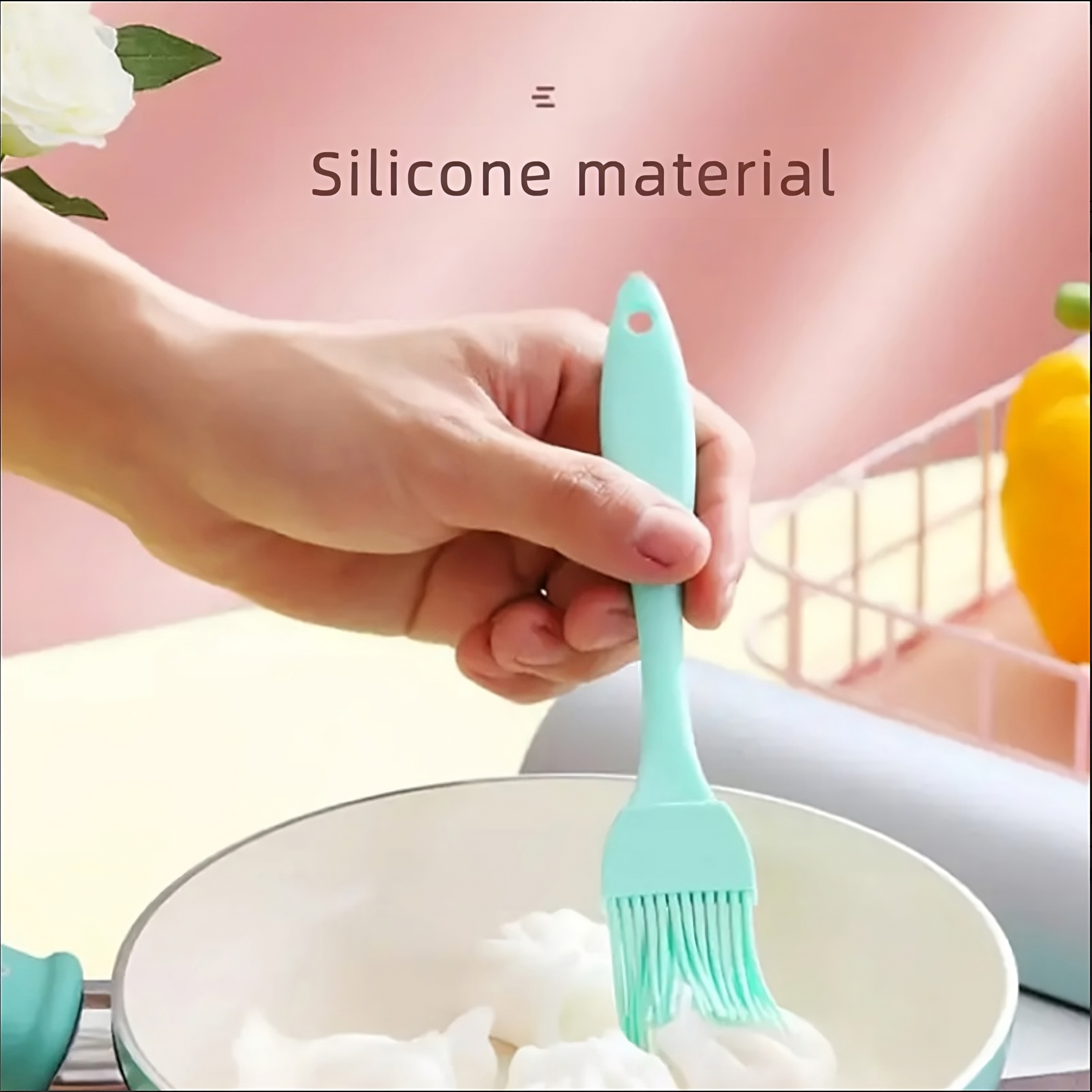 1pc 17*3.2cm Heat-resistant Silicone Basting Brush For Cake Baking Brushing  Butter, Barbecue Bbq Sauce And Other Cooking Purposes, Available In Random  Color