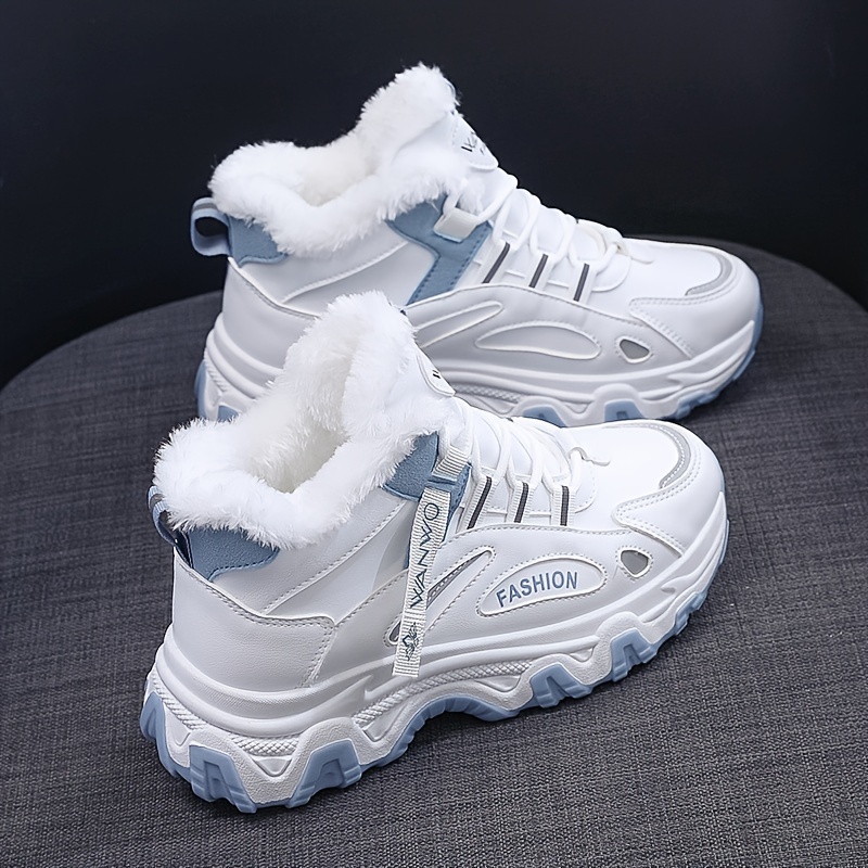 Women White Sneakers Thick Bottom Solid Plus Size Women Shoes