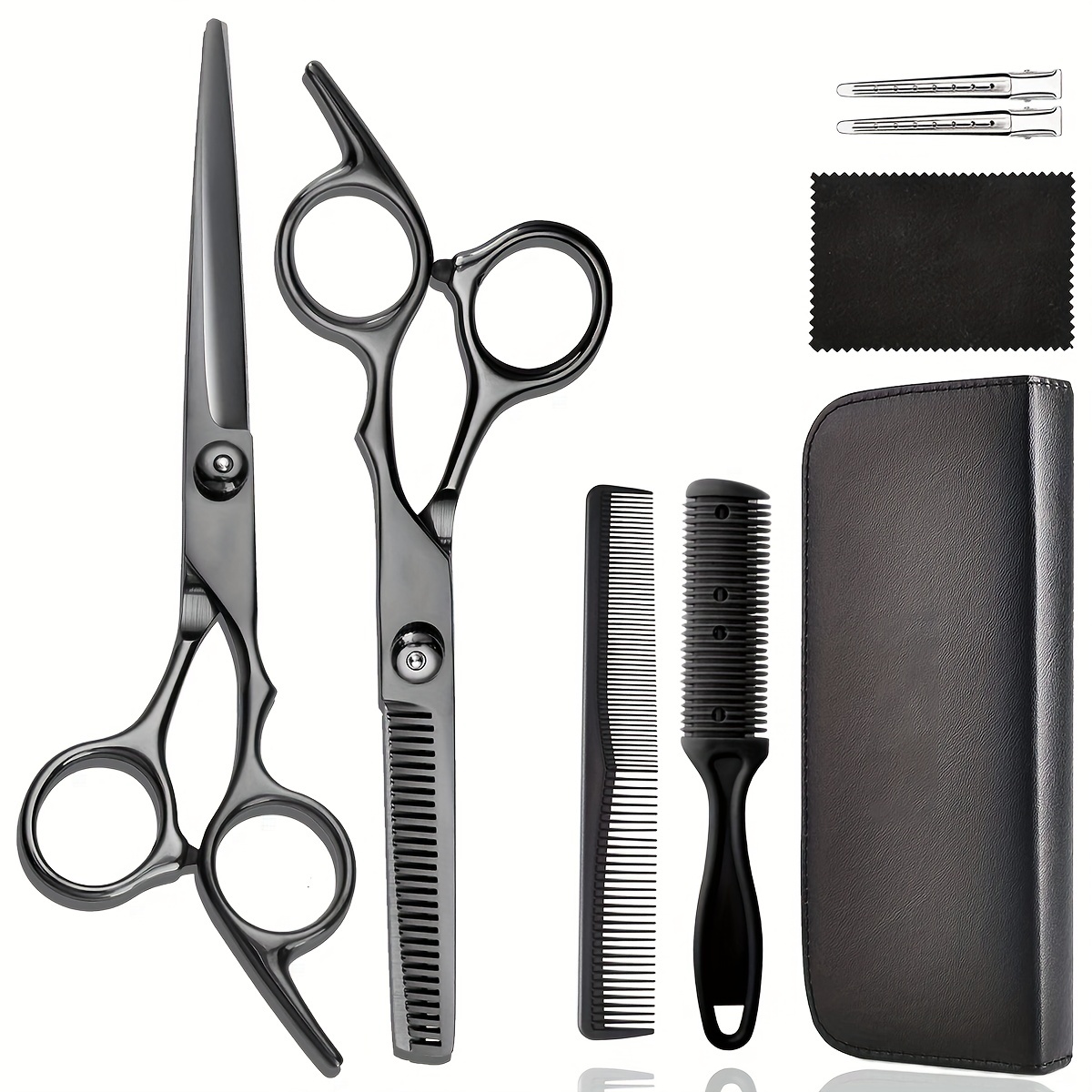 Hair Cutting Scissors Kit Professional Barber Shears Set - Temu