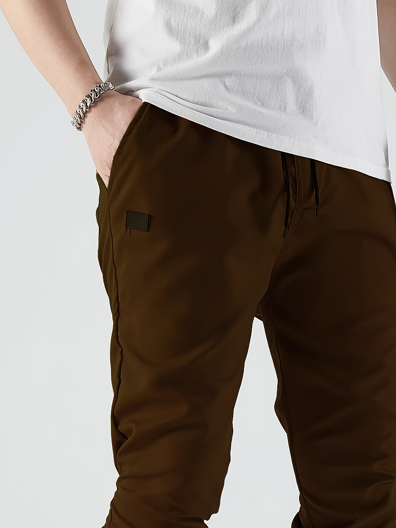 Multi Flap Pockets Drawstring Cargo Jogger Techwear Pants COFFEE KHAKI  BLACK