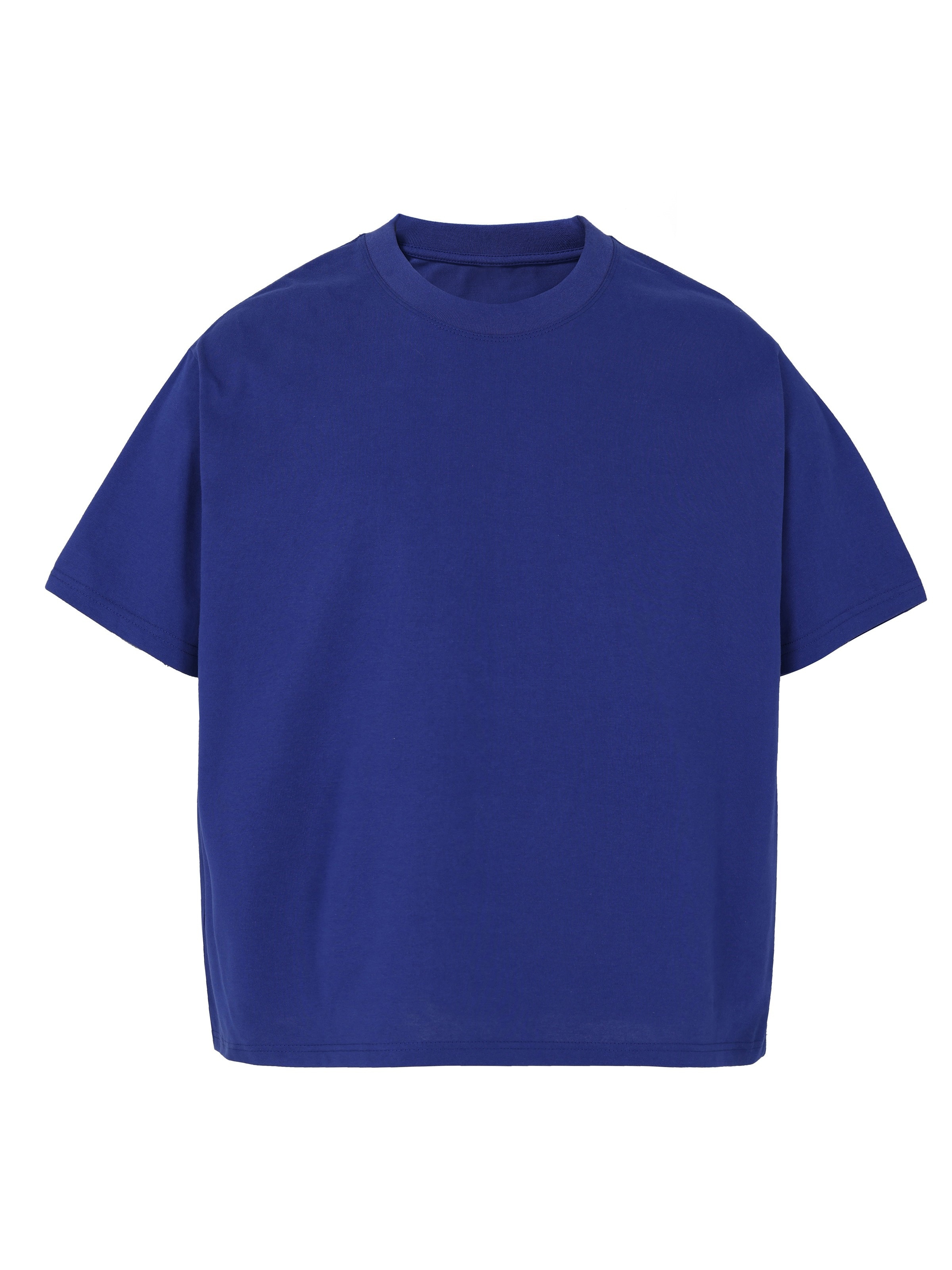 Camiseta Básica Suelta Color Sólido Hombres Camiseta Cuello - Temu