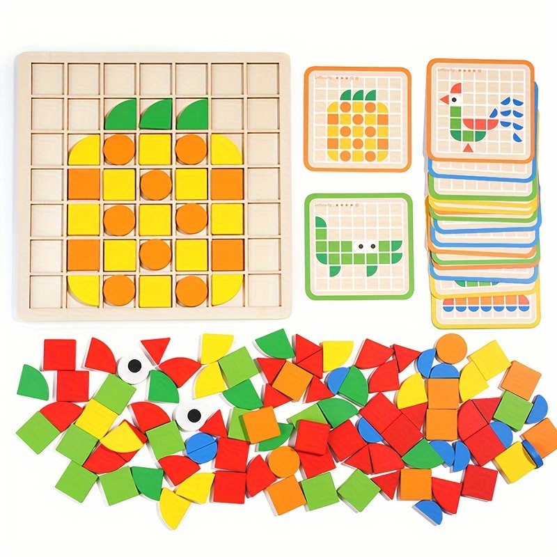 Gioco a mosaici per bambini dai 2 3 4 5 anni, mosaico collegabile con 240  perline collegabili e 10 schede colorate collegabili, giocattolo educativo